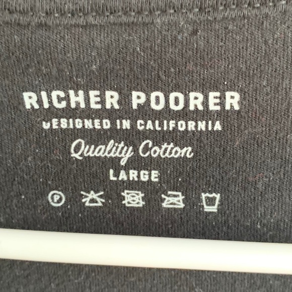 Richer Poorer Black V-Neck Short Sleeve Shirt - Picture 4 of 6